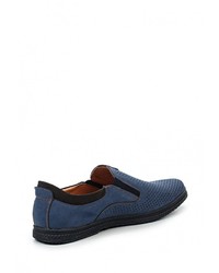 Мужские темно-синие замшевые лоферы от Instreet