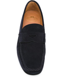 Мужские темно-синие замшевые лоферы от Church's