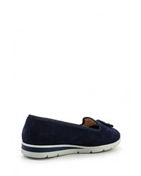 Женские темно-синие замшевые лоферы от La Coleccion