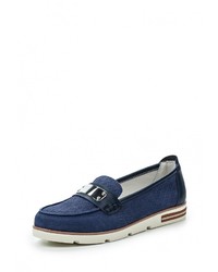 Женские темно-синие замшевые лоферы от Palazzo D'oro