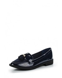 Женские темно-синие замшевые лоферы от Queen Vivi