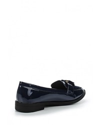 Женские темно-синие замшевые лоферы от Queen Vivi