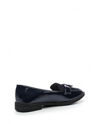 Женские темно-синие замшевые лоферы от Queen Vivi