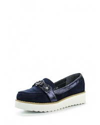 Женские темно-синие замшевые лоферы от Sergio Todzi