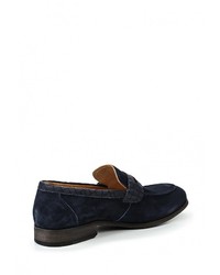 Мужские темно-синие замшевые лоферы от Vitacci