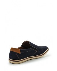 Мужские темно-синие замшевые лоферы от Wilmar