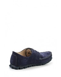 Мужские темно-синие замшевые мокасины от Dino Ricci