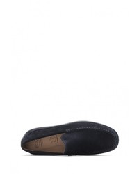 Мужские темно-синие замшевые мокасины от Ecco