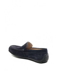 Мужские темно-синие замшевые мокасины от Ecco