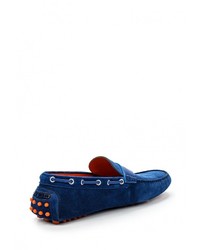 Мужские темно-синие замшевые мокасины от Etro