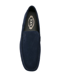 Мужские темно-синие замшевые мокасины от Tod's