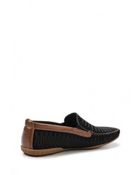 Мужские темно-синие замшевые мокасины от Instreet