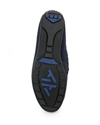 Мужские темно-синие замшевые мокасины от Instreet