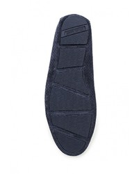 Мужские темно-синие замшевые мокасины от Roberto Cavalli