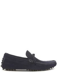 Мужские темно-синие замшевые мокасины от Base London