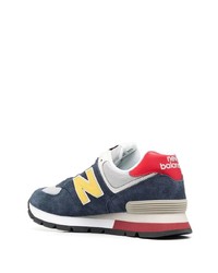 Мужские темно-синие замшевые низкие кеды от New Balance