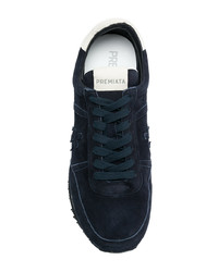 Мужские темно-синие замшевые низкие кеды от Premiata