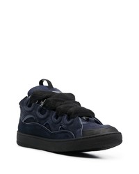 Мужские темно-синие замшевые низкие кеды от Lanvin