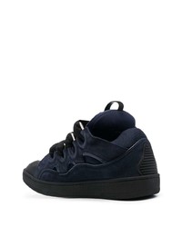 Мужские темно-синие замшевые низкие кеды от Lanvin
