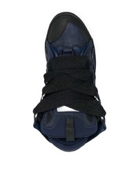 Мужские темно-синие замшевые низкие кеды от Lanvin