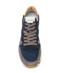 Мужские темно-синие замшевые низкие кеды от White Premiata