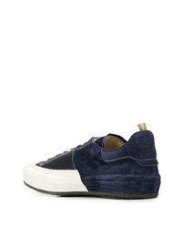 Мужские темно-синие замшевые низкие кеды от Officine Creative