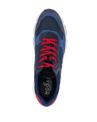 Мужские темно-синие замшевые низкие кеды от Hogan