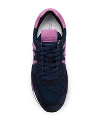 Женские темно-синие замшевые низкие кеды от Premiata