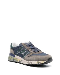 Мужские темно-синие замшевые низкие кеды от Premiata