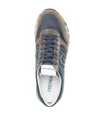 Мужские темно-синие замшевые низкие кеды от Premiata