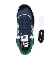 Мужские темно-синие замшевые низкие кеды от Junya Watanabe