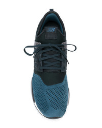 Мужские темно-синие замшевые низкие кеды от New Balance