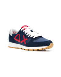 Мужские темно-синие замшевые низкие кеды от Sun 68