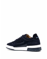 Мужские темно-синие замшевые низкие кеды от Leandro Lopes