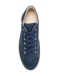 Женские темно-синие замшевые низкие кеды от Diesel