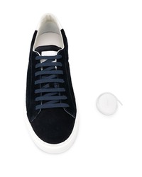 Мужские темно-синие замшевые низкие кеды от Brunello Cucinelli