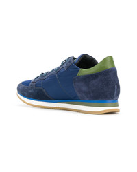 Мужские темно-синие замшевые низкие кеды от Philippe Model