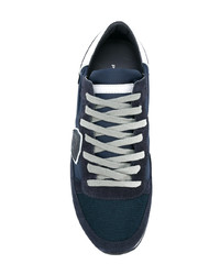 Мужские темно-синие замшевые низкие кеды от Philippe Model