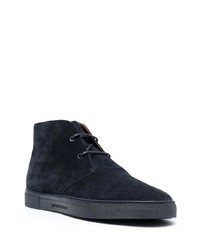 Мужские темно-синие замшевые повседневные ботинки от Emporio Armani