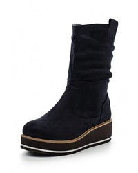 Темно-синие замшевые полусапоги от Ideal