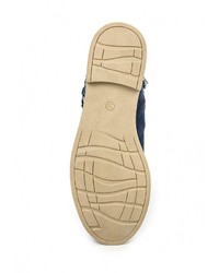 Темно-синие замшевые полусапоги от Marco Tozzi