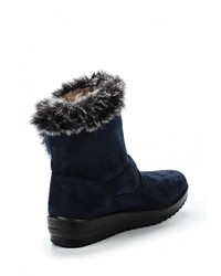 Темно-синие замшевые полусапоги от Renda