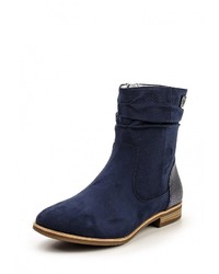 Темно-синие замшевые полусапоги от s.Oliver