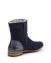 Темно-синие замшевые полусапоги от s.Oliver