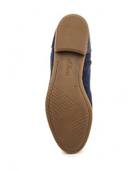 Темно-синие замшевые полусапоги от s.Oliver