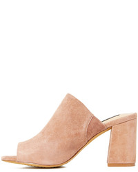 Темно-синие замшевые сабо от Steven