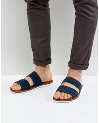 Мужские темно-синие замшевые сандалии от Aldo