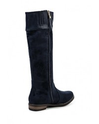 Темно-синие замшевые сапоги от Ideal