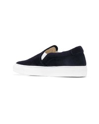 Мужские темно-синие замшевые слипоны от Common Projects