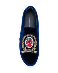 Женские темно-синие замшевые слипоны от Hilfiger Collection